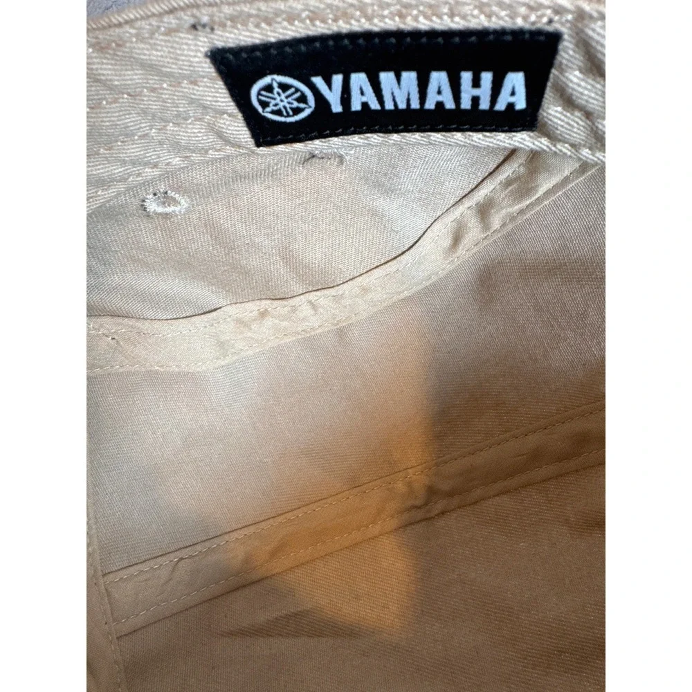 Yamaha Tan Baseball Cap Embroidered Logo Adjustable Strap Casual Hat 5 PANEL - Picture 5 of 6